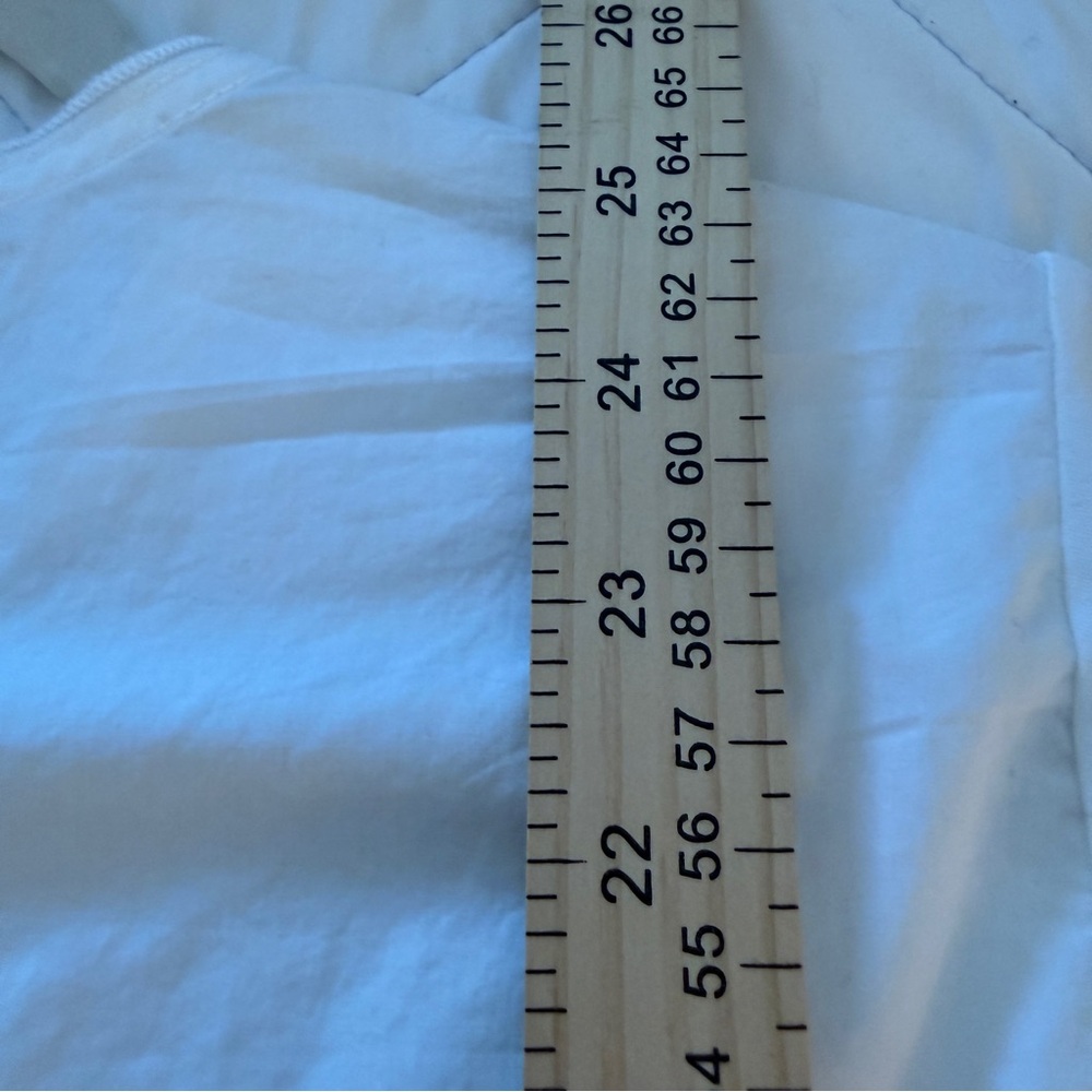 Italian Cotton Stretch Ruffle Front Blouse White S Rococo Revival Retail $300+ - Picture 7 of 7
